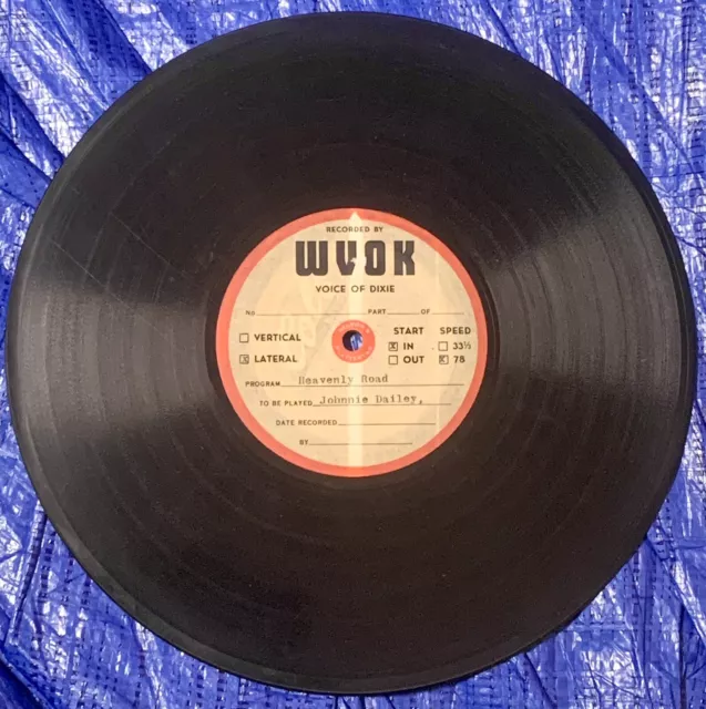 Johnnie Dailey UNISSUED COUNTRY 78 DEMO Heavenly Road/Zoom Zoom Zoom WVOK HEAR