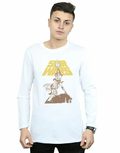 Star Wars Uomo Vintage Rebels Maniche Lunghe T-Shirt