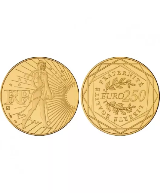 Pièce de 250 Euro Semeuse en Or - 2009 Monnaie de Paris