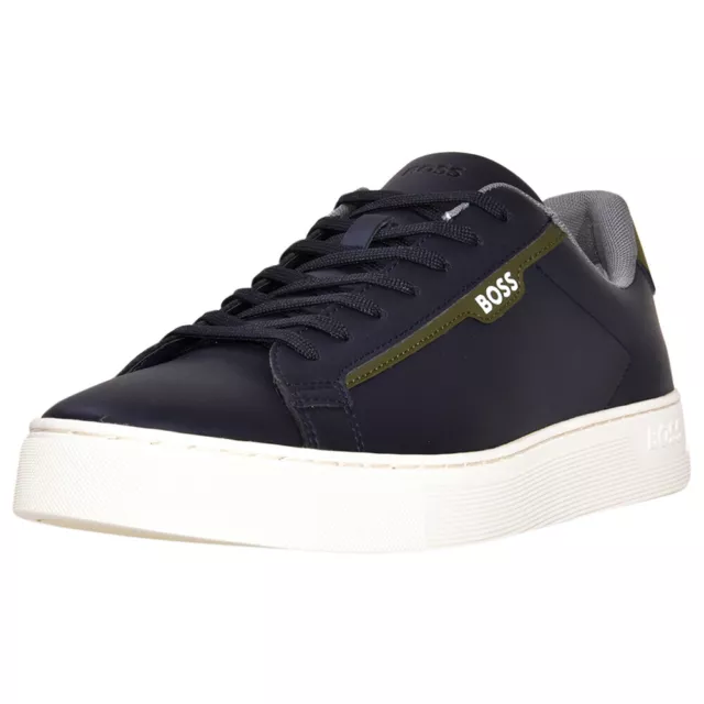 Hugo Boss RHYS_TENN_PUSDTH Men's Sneakers Dark Blue Lace-Up Shoes