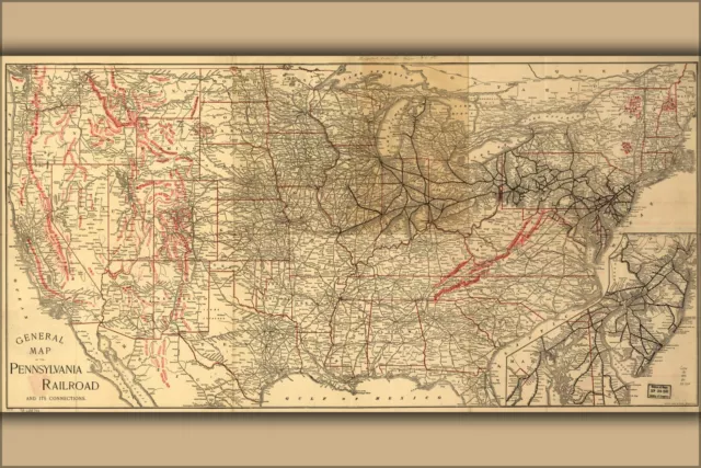 Poster, Many Sizes; General Map Of The Pennsylvania Railroad And Its Connections