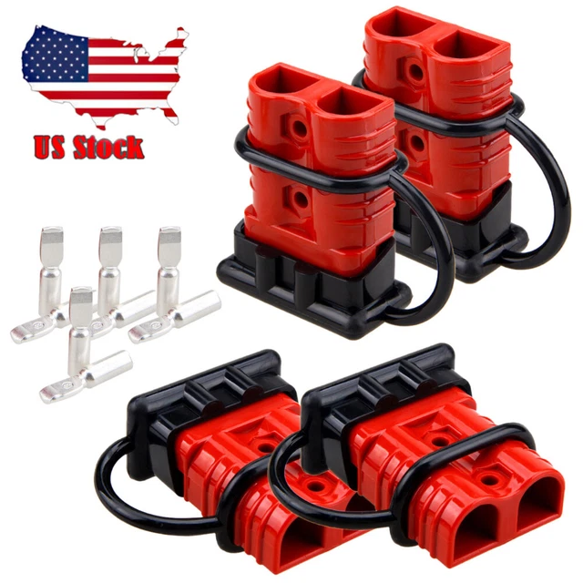 4PCS Battery Quick Connector Plug Winch Trailer Connect/Disconnect Wire Harness