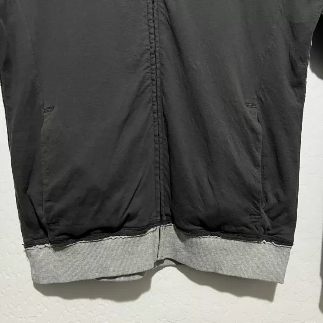 HUGO BOSS ORANGE Label Mens XL Washed Black Gray Full Zip Jacket Hoodie ...