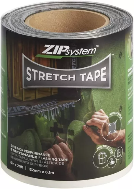 2 ROLLS ~ ZIP System Stretch Tape 6in x 20ft Self-Adhesive| Weather-Resistant