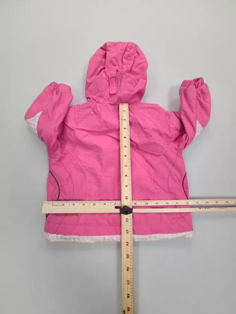 COLUMBIA JACKET GIRLS Toddler Size 2 Pink Full Zip Rain Coat Outdoors ...