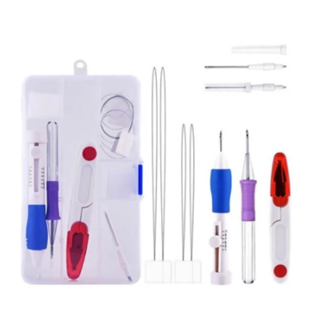 ABS+METAL MAGIC EMBROIDERY Pen Set Punch Needle Stitching Knitting ...