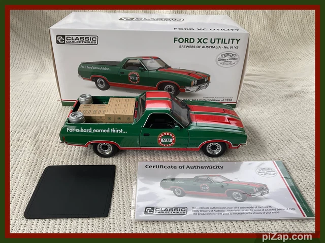 1:18 Scale Ford XC Falcon UTE Limited Edition Green Victoria Bitter Model Car #18793