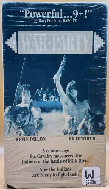 War Party VHS 1989 Kevin Dillon Partial Shrink **Buy 2 Get 1 Free**