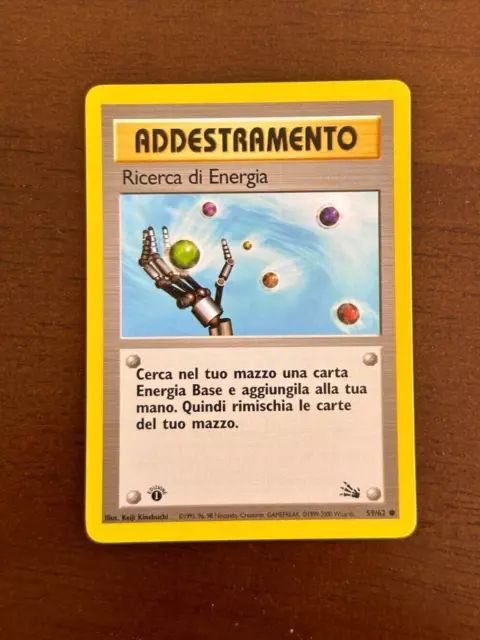 Pokemon Ricerca di Energia Addestramento Prima Edizione Fossil 59/62 Comune NM