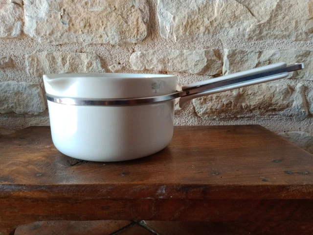 CASSEROLE modèle taille n° 5  - PORCELAINE LIMOGES FRANCE & ALUMINITE FRUGIER