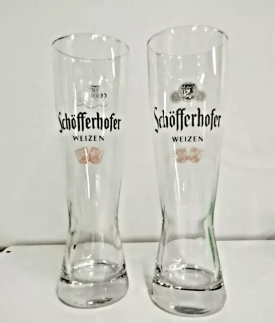 Schofferhofer German Wheat Beer Glasses X Two 500 Ml Pre-owned