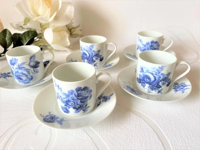 🔆 5 Tasses à café expresso   Ancienne Manufacture Royale Limoges