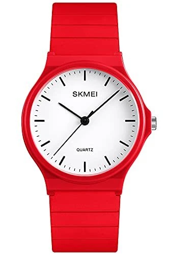 Montre bracelet analogique à quartz pour homme et femme - Bracelet en silicon...