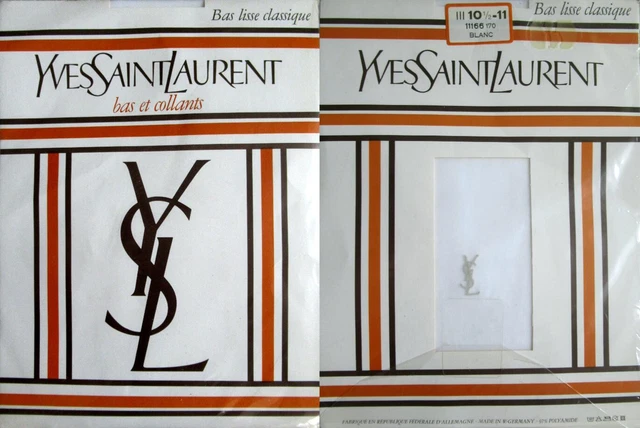 1 x NYLON - YVES SAINT LAURENT - BIANCO - ANNI 60/70 - TG. 10 1/2 - 11