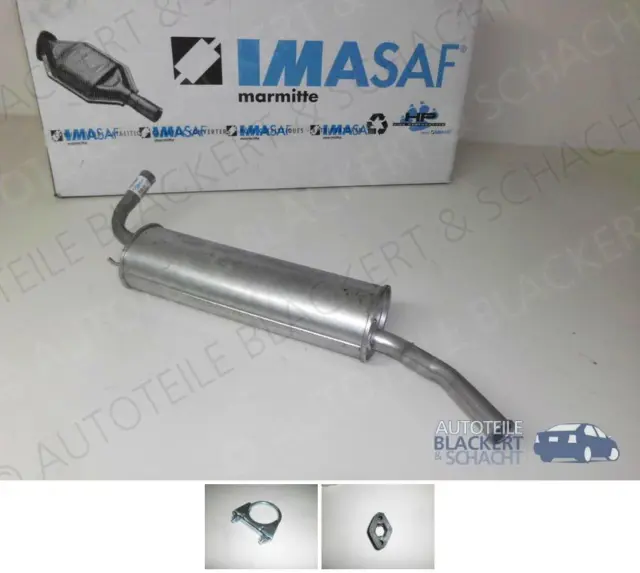 IMASAF ESD Auspuff Endtopf + Anbauteile für Citroen Axel 11 1.1 + 1.3 1984-1991