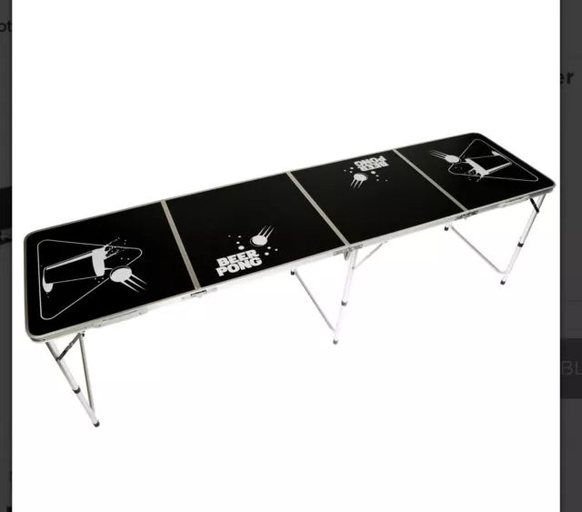 Official Size 8 Ft Folding Beer Pong Table BBQ Drinking Party