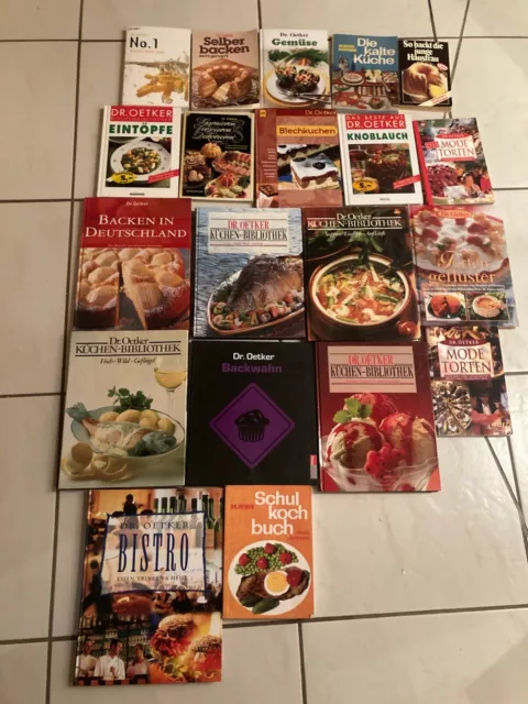 20 x Dr. Oetker Kochbücher + Backbücher,Kuchen und Torten Backbuch,Konvolut