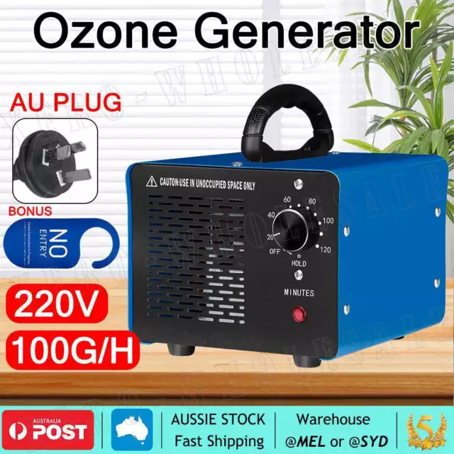 100G/H Ozone Generator Ozonator Machine Air Purifier Clean Deodoriser Ionizer AU