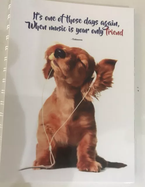 2024 year diary Dog With Music QUOTE A5