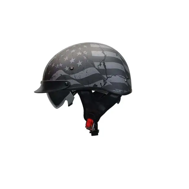 Vega Helmets Unisex-Adult Vega Warrior Half Helmet Patriotic M-7817-053 Open Box