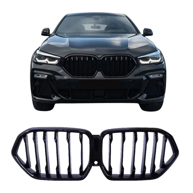 Grille De Calandre Avant Noir Brillant Pour BMW Série 2 F45/F46 Gran Tourer (2014-2017) - ABS, Style Double Ligne - 7