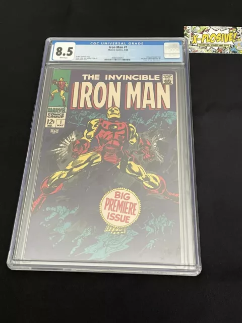 Marvel Comics Iron Man #1 1968 CGC 8.5 White Pages