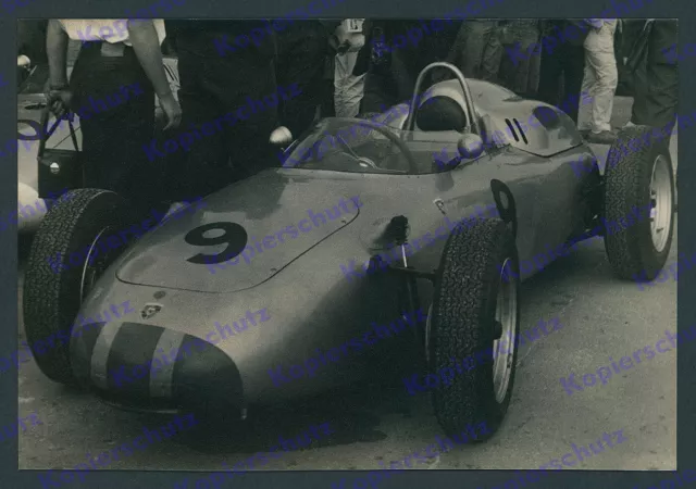 orig. Foto Startaufstellung GP Solitude Jo Bonnier Porsche 718 Motorsport 1961