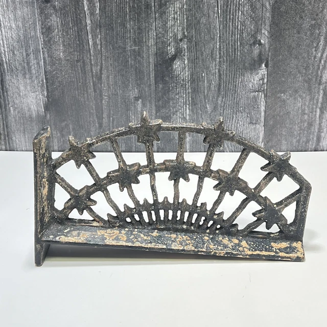 Heavy Architectural Design Salvage Transom Bracket Stars Cast Iron