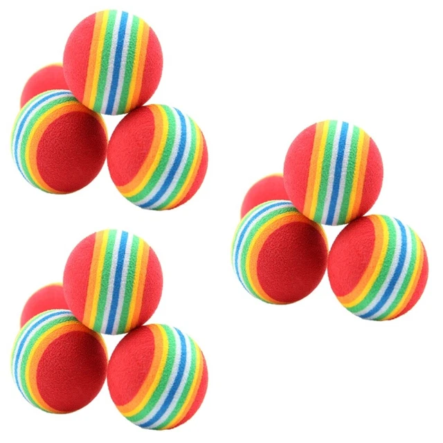 36 Pcs Jouet Balle Pour Animaux De Compagnie Arc-en-ciel Eva Chien Chat
