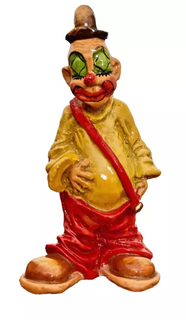 Alvarez  5" Clown Figurine Signed P-1 Vintage 1970s Mexico