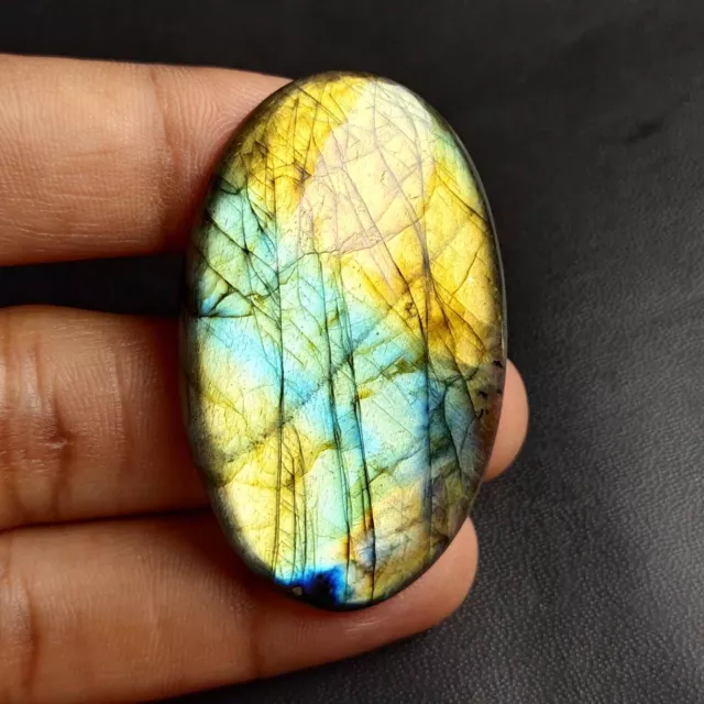 Natural Golden Flash Labradorite Cabochon Oval Shape Gemstone 83 Cts LD-123