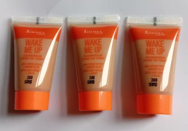 Rimmel Wake Me Up Foundation 300 Sand Tester Size 3 x 15ml