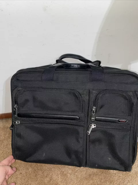 Tumi Wheel a Way Deluxe Briefcase / Laptop Bag | Black FXT Ballistic Nylon | EUC