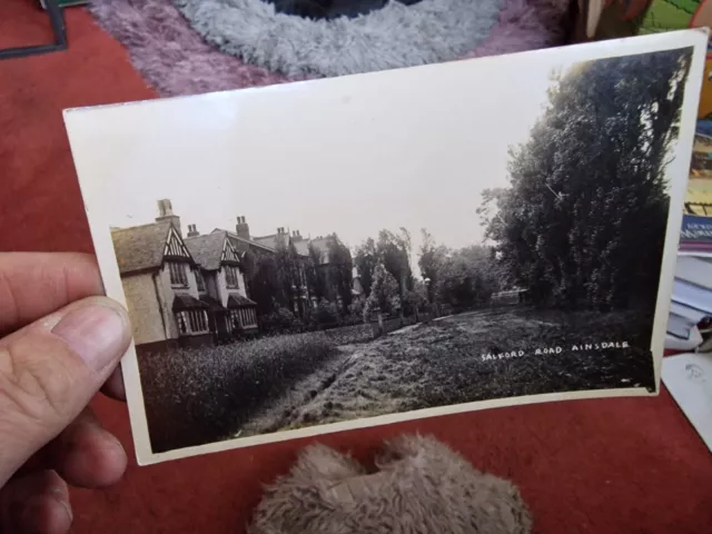 Salford Road, Ainsdale, Southport. Vintage Echtes Foto Postkarte.