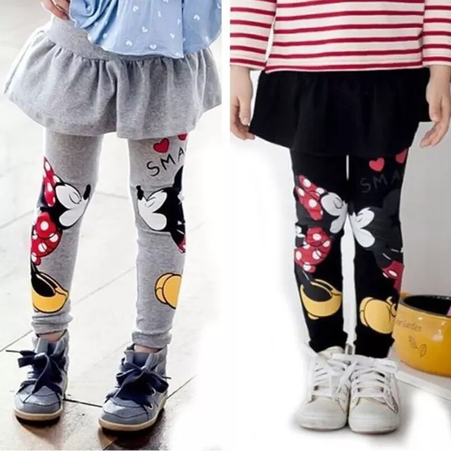 Bambine Gonna Pantaloni Bambini Legging Cartoon Bacio Mouse Stampa