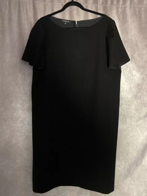 Lafayette 148 Women's Black Sheath Dress Size 18 With Pockets Designer