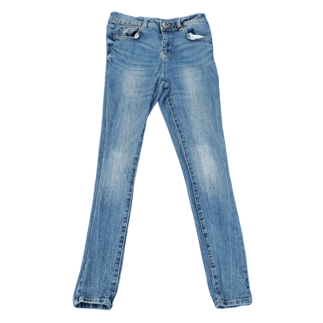 Jeans denim blu skinny mid rialzati taglia 10 (IC04)