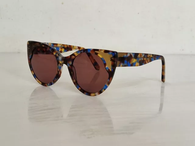 JIMMY FAIRLY Lunettes solaires femme Motif ecaille ambre marron et bleu EUR 59 00 PicClick FR
