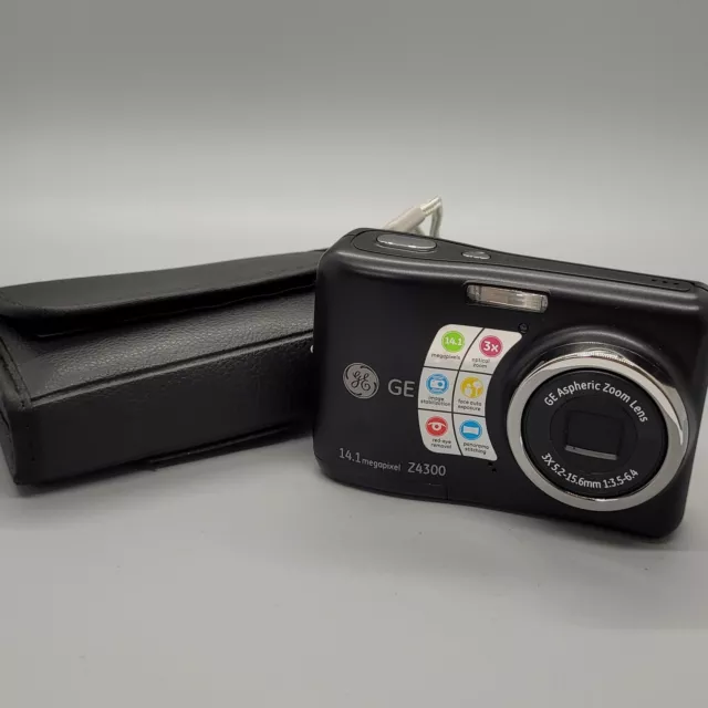 General Imaging GE Z4300 10.1MP Compact Digital Camera Black Tested