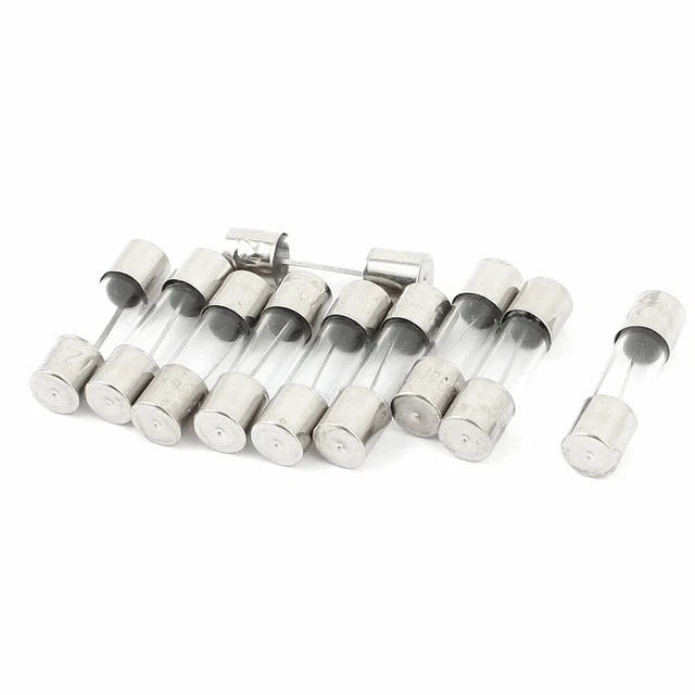 10pcs AC 250V 20A 5x20mm Tube verre fusion rapide remplacement des fusibles