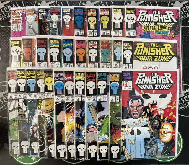 Punisher War Zone #1-40 (Lot of 32 issues!) NM/NM+ Spider-Man Marvel Comics