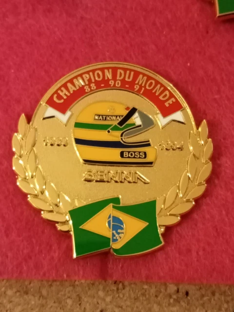 PIN'S F1 AYRTON Senna Champion Du Monde Formula One Doré EUR 29,90