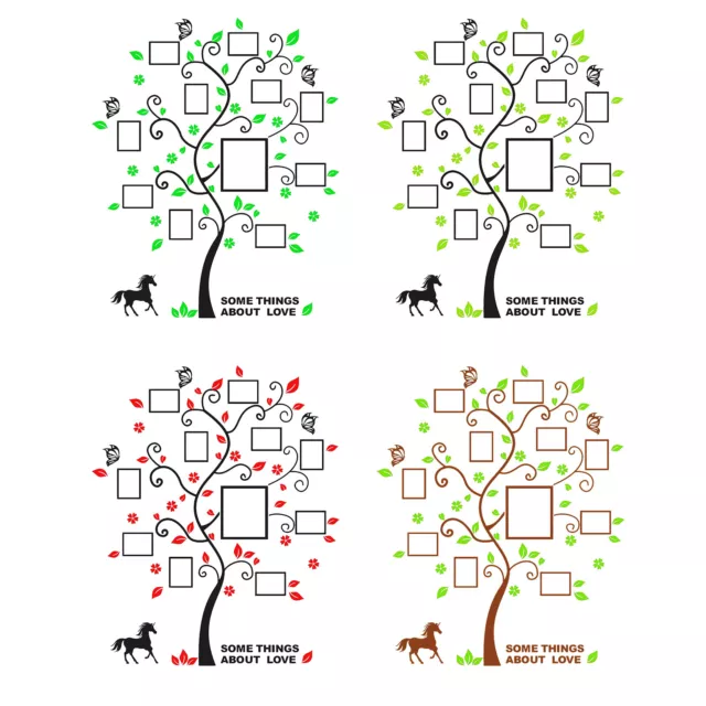 Decalcomanie da parete 3D fai da te albero genealogico artigianale per decorazione arredamento casa