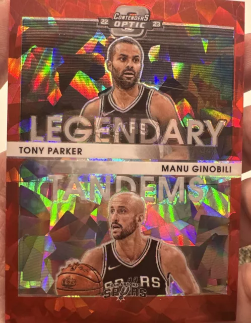 2022-23 Contenders Optic TONY PARKER MANU GINOBILI Legendary Tandems Red Ice #2