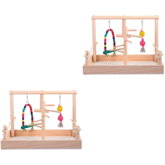 2 Sets Vogel Käfig Spielzeug Papagei Spielplatz Papagei Biss Spielzeug