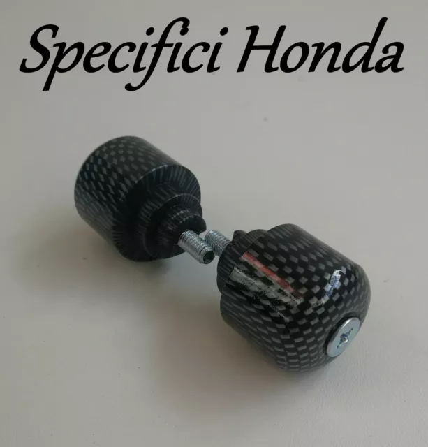 Contrappesi Bilancieri Antivibranti CARBON per Manubrio ORIGINALE Moto HONDA