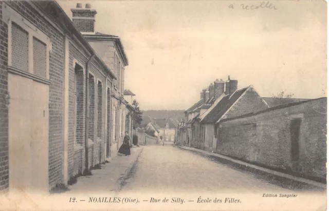 Cpa 60 Moailles / Rue De Silly / Ecole Des Filles
