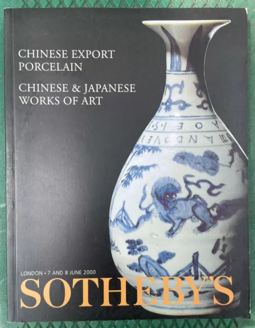 Sotheby's Auction Catalog Export Porcelain Chinese & Japanese Art June 2000 LOOK