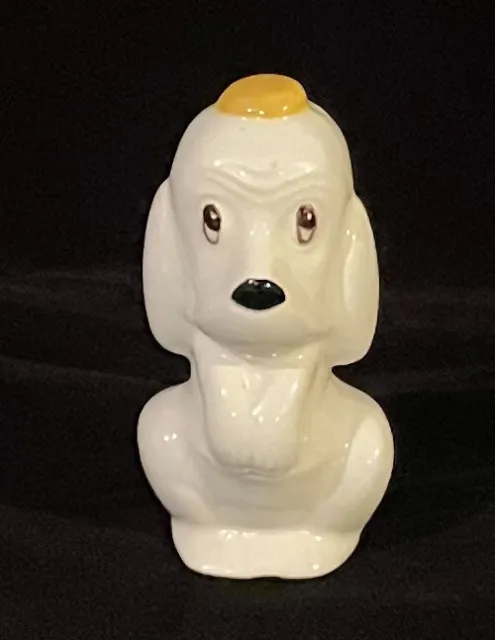 Vtg Basset Hound Beagle Puppy Dog Ceramic Bell Hop Hat Sitting Up Figurine 3”