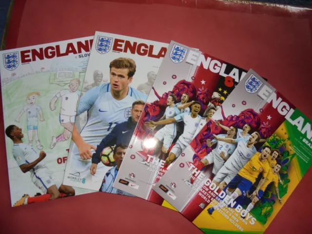 2017 England Home Programmes Choose From